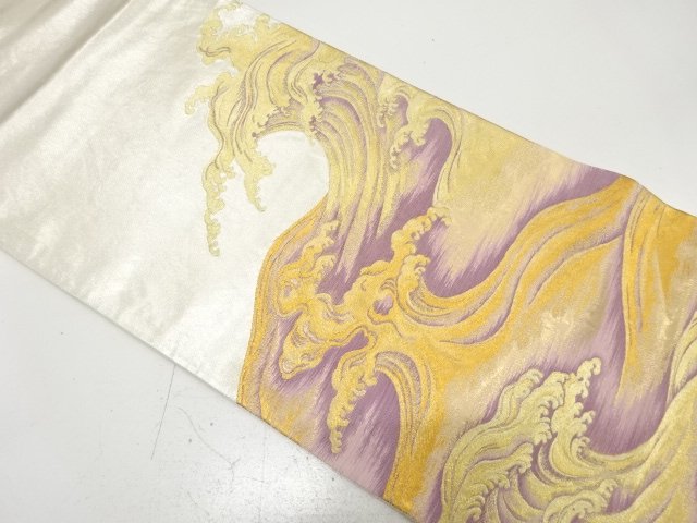 JAPANESE FUKURO OBI / WOVEN ROUGH WAVE